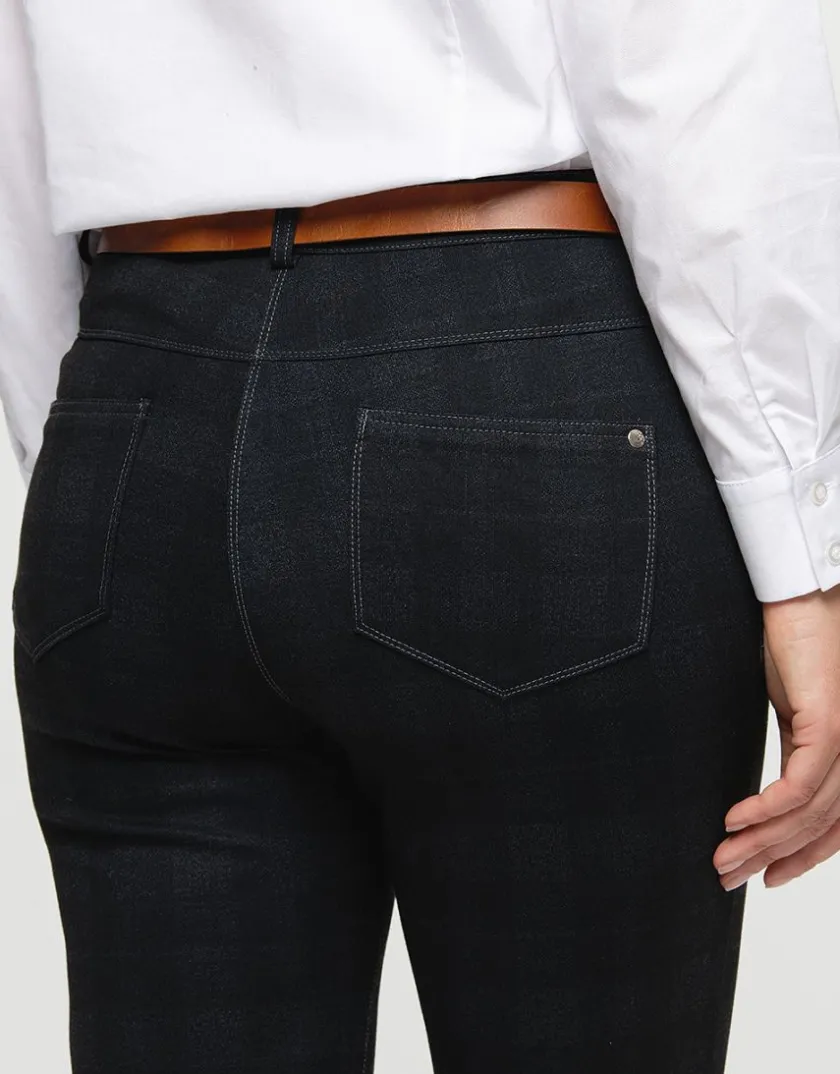 New Pantalon à carreaux gris Slims|Pantalons