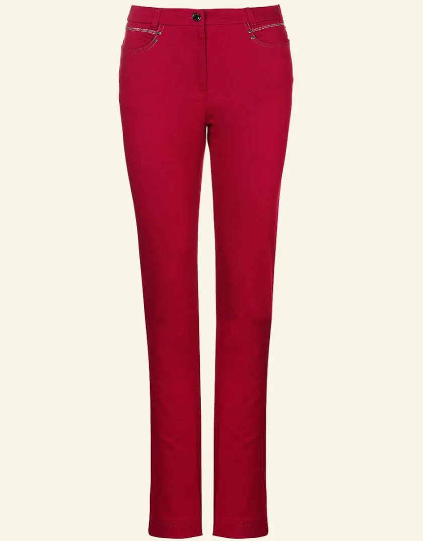 Clearance Pantalon 5 poches rouge Ajustés|Pantalons