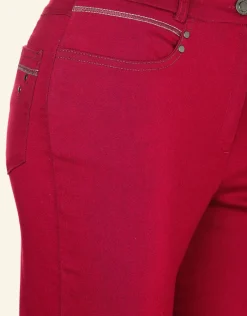 Clearance Pantalon 5 poches rouge Ajustés|Pantalons