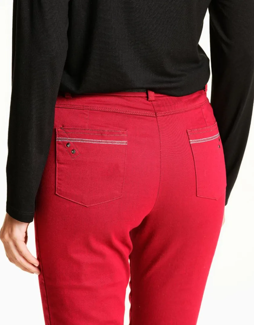Clearance Pantalon 5 poches rouge Ajustés|Pantalons