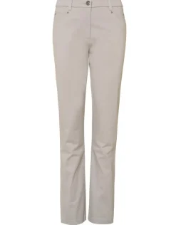 New Pantalon beige en coton Ajustés|Pantalons