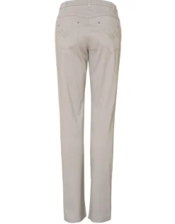New Pantalon beige en coton Ajustés|Pantalons