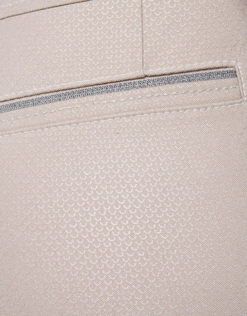 Outlet Pantalon beige imprimé Ajustés|Pantalons