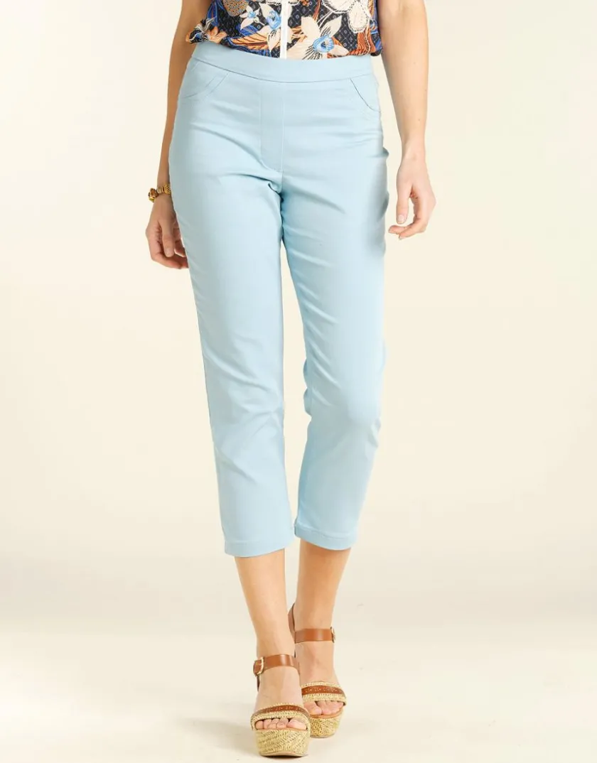 Outlet Pantalon bleu élastiqué Ajustés|Pantalons