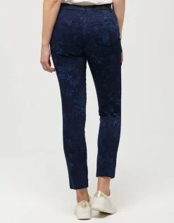 Fashion Pantalon bleu motifs 7/8e Slims|Pantalons