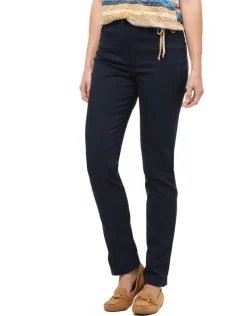 New Pantalon bleu slim coton Ajustés|Slims