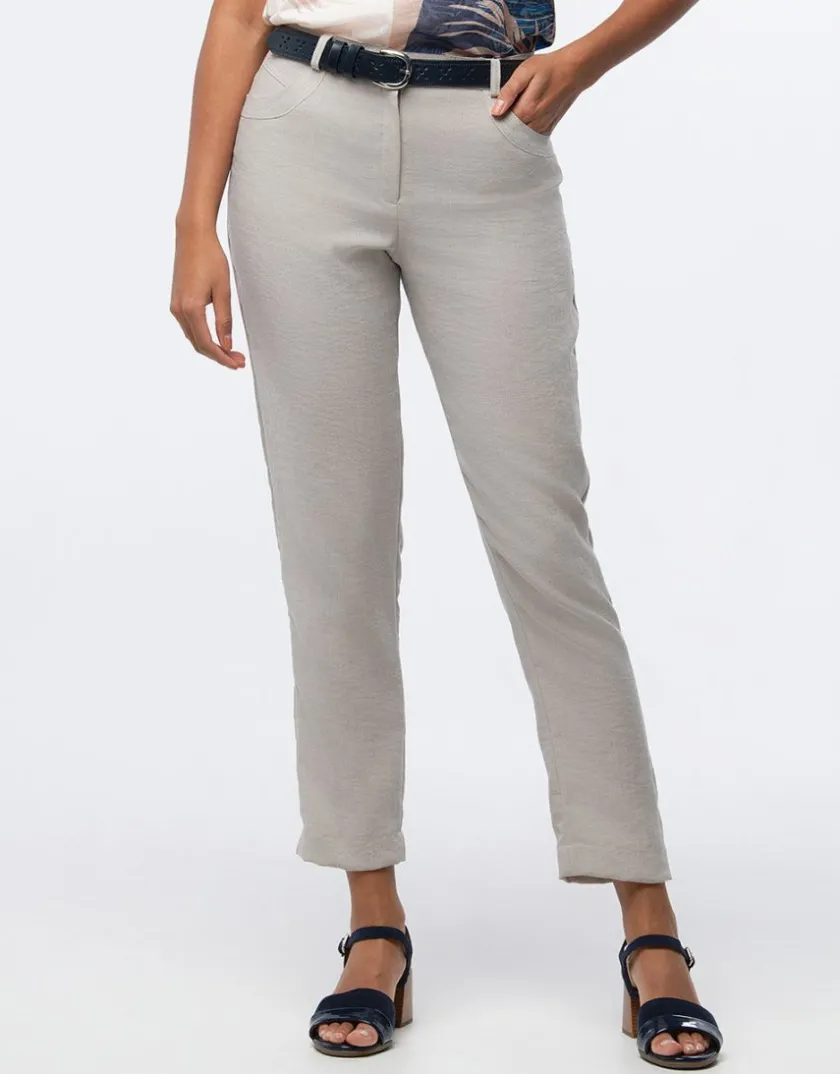 Outlet Pantalon chic beige Droits|Pantalons