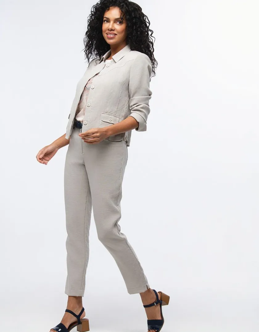 Outlet Pantalon chic beige Droits|Pantalons