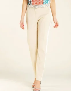 Sale Pantalon chic beige Droits|Pantalons