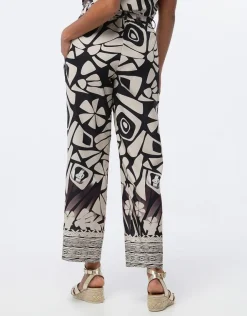 New Pantalon chic beige motif Pantalons
