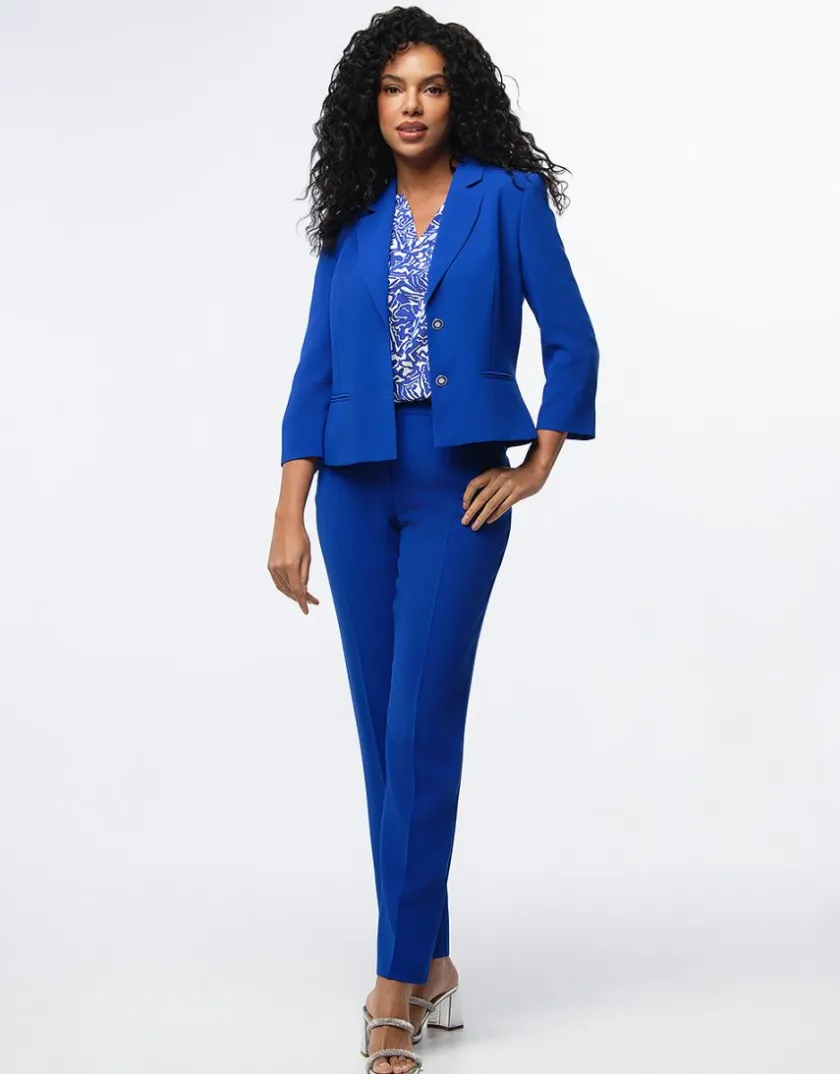 Hot Pantalon chic bleu Droits|Pantalons