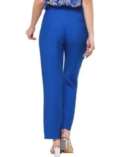 Fashion Pantalon chic bleu roi Droits|Pantalons