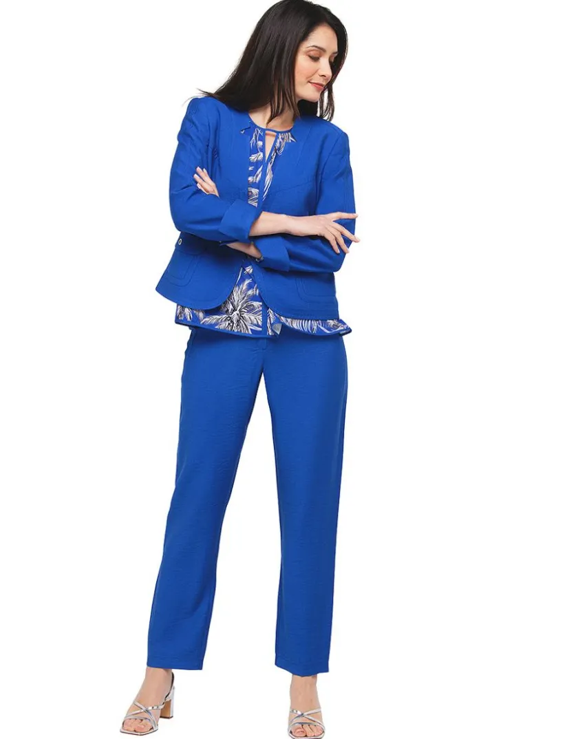 Fashion Pantalon chic bleu roi Droits|Pantalons