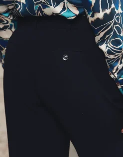 New Pantalon chic marine Droits|Pantalons