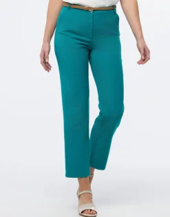 New Pantalon chic émeraude Droits|Pantalons