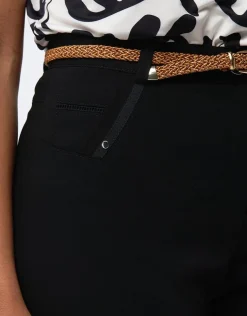 Online Pantalon chic noir Droits|Pantalons