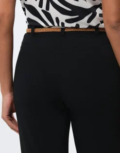 Online Pantalon chic noir Droits|Pantalons