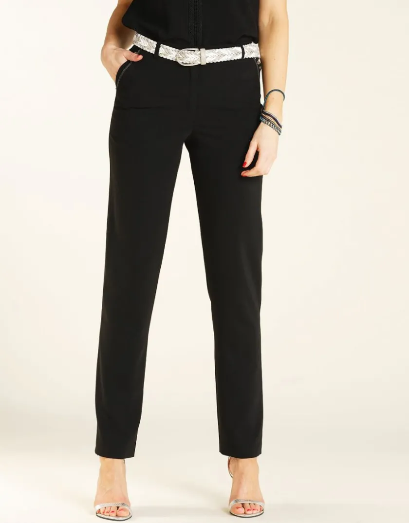 Fashion Pantalon chic noir Droits|Pantalons