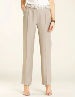 Online Pantalon chic taupe Larges|Pantalons