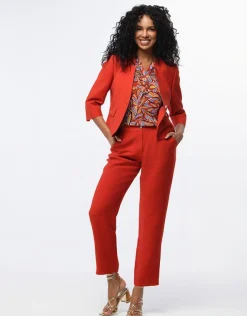 New Pantalon chic terracotta Droits|Pantalons