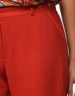 New Pantalon chic terracotta Droits|Pantalons