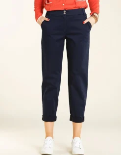 Hot Pantalon chino marine Droits|Pantalons