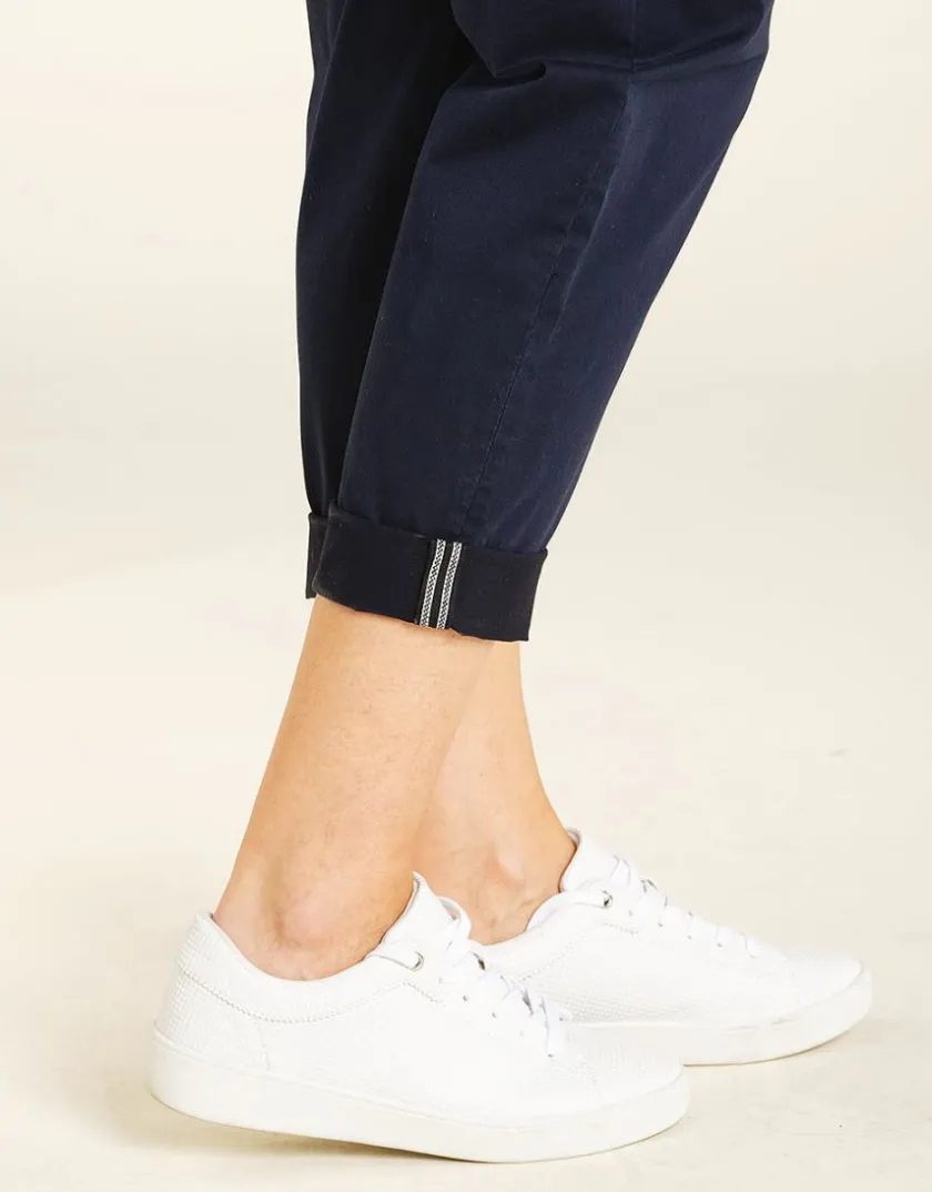 Hot Pantalon chino marine Droits|Pantalons