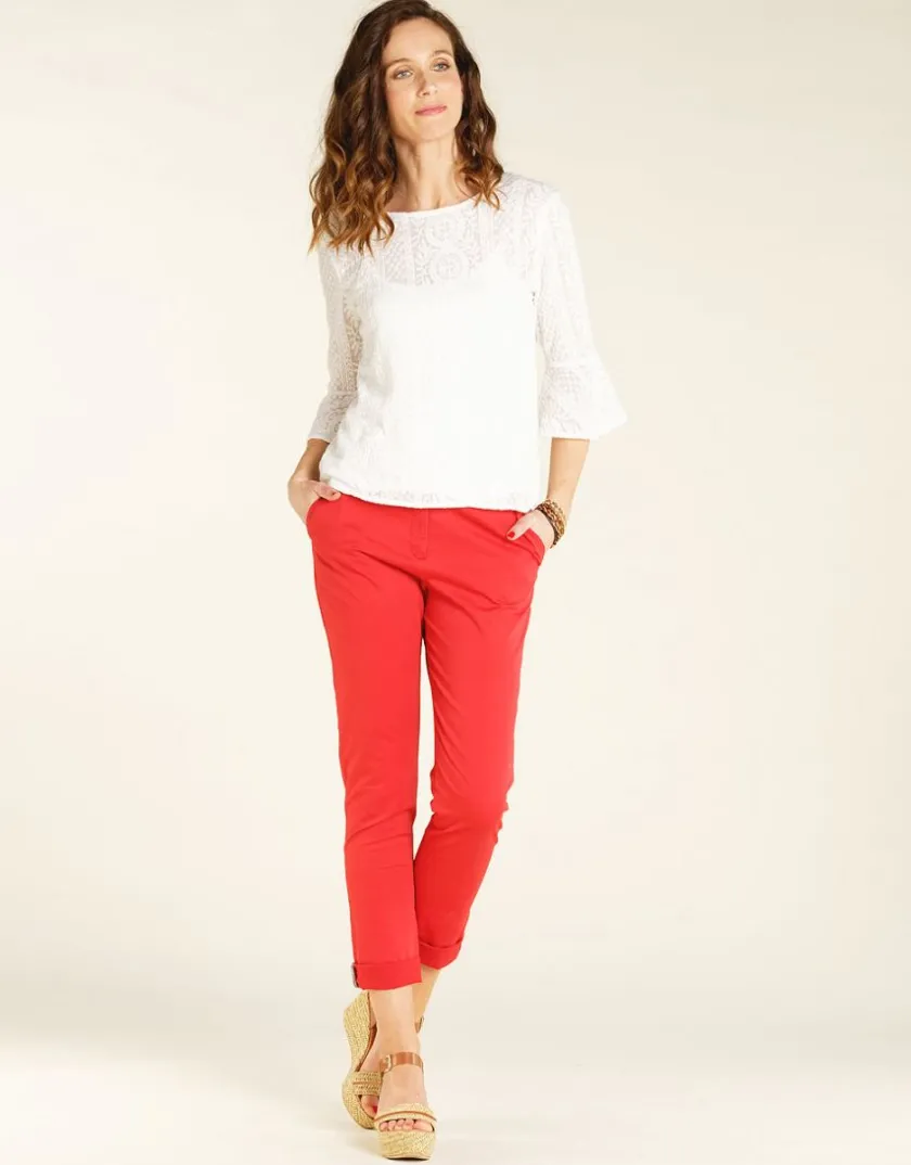 New Pantalon chino stretch Droits