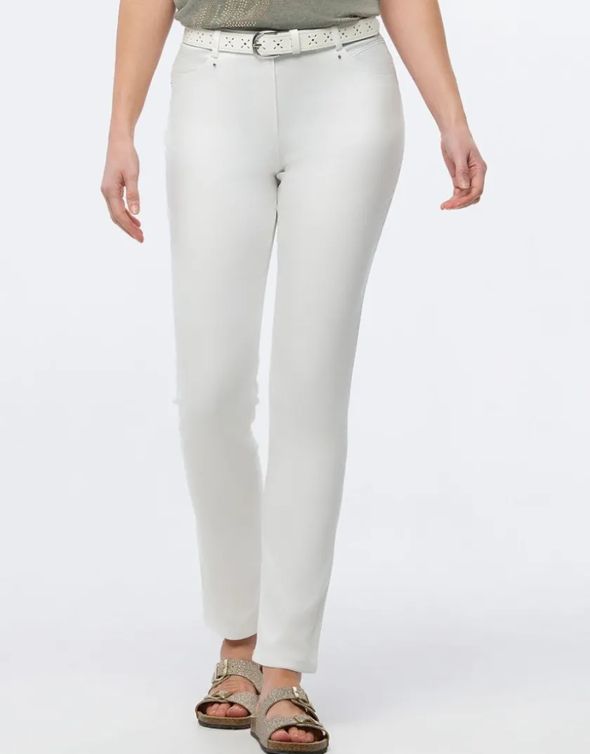 Outlet Pantalon coton blanc Ajustés|Pantalons