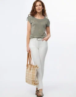 Outlet Pantalon coton blanc Ajustés|Pantalons