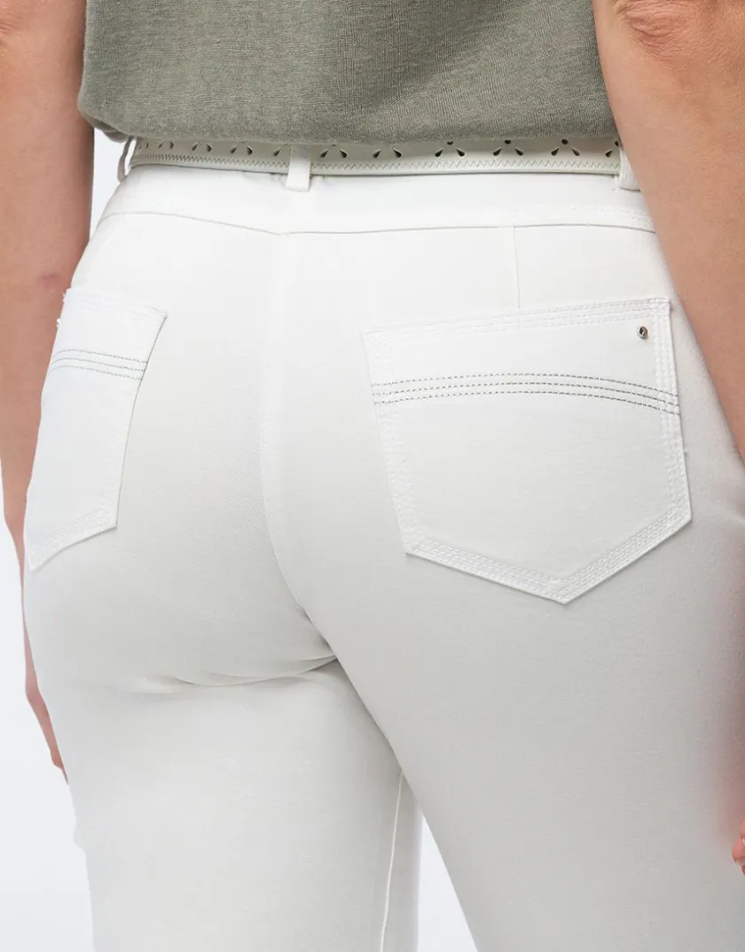 Outlet Pantalon coton blanc Ajustés|Pantalons