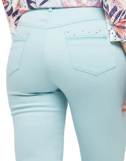 Online Pantalon coton bleu Slims|Pantalons