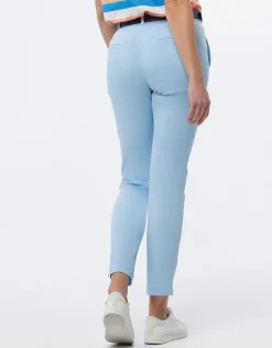 Outlet Pantalon coton bleu ciel Ajustés|Pantalons