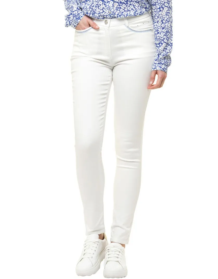 New Pantalon coton écru Slims|Pantalons