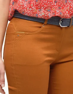Sale Pantalon coton orangé Slims|Pantalons