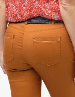 Sale Pantalon coton orangé Slims|Pantalons