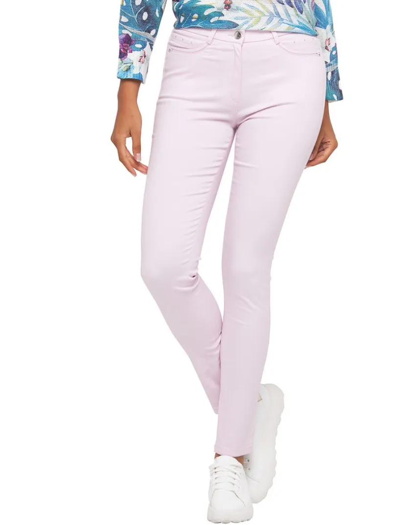 Best Pantalon coton rose clair Slims|Pantalons