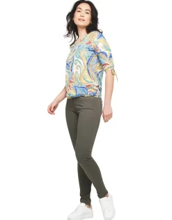 Clearance Pantalon coton vert kaki Slims|Pantalons