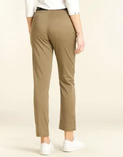 Online Pantalon 7/8e beige taupe Ajustés|Pantalons