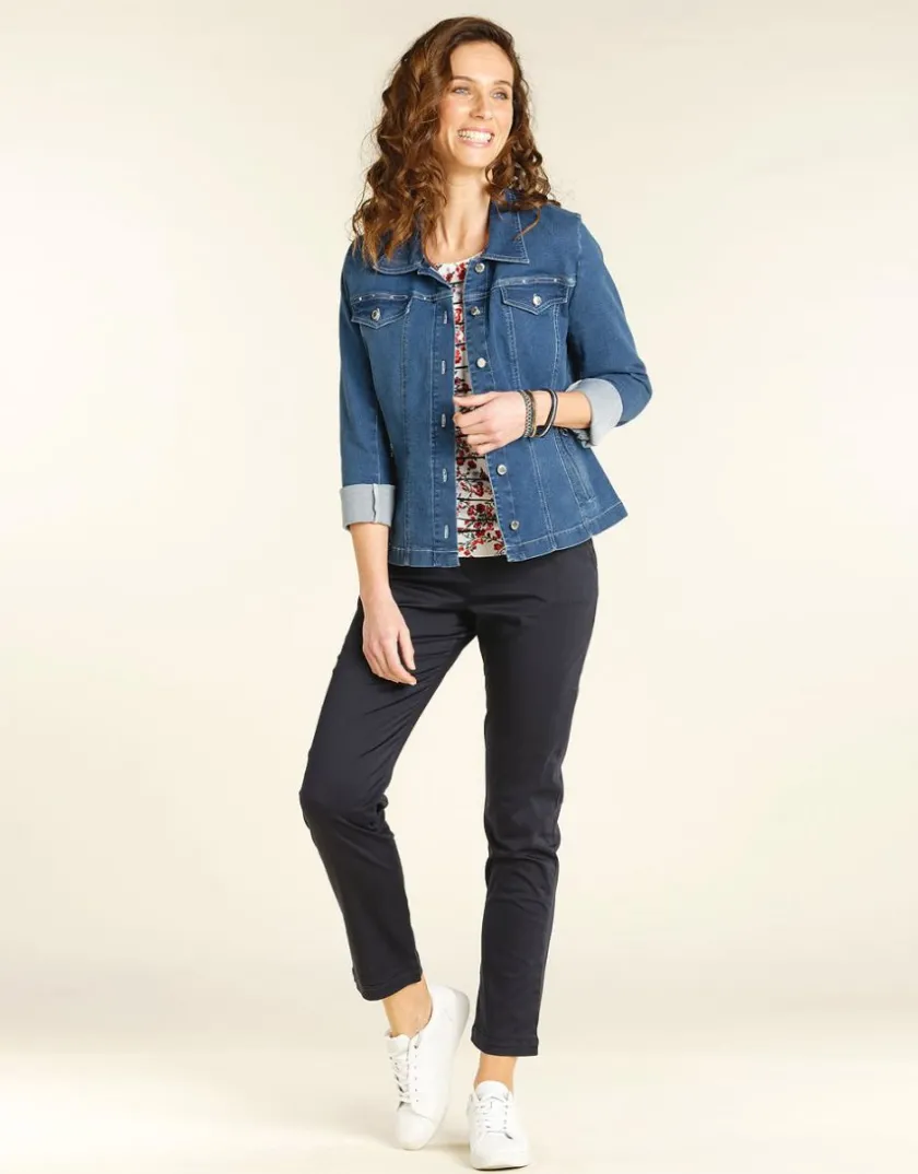 Outlet Pantalon 7/8e marine Ajustés|Pantalons