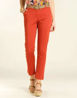 Best Pantalon 7/8e terracotta Ajustés|Pantalons
