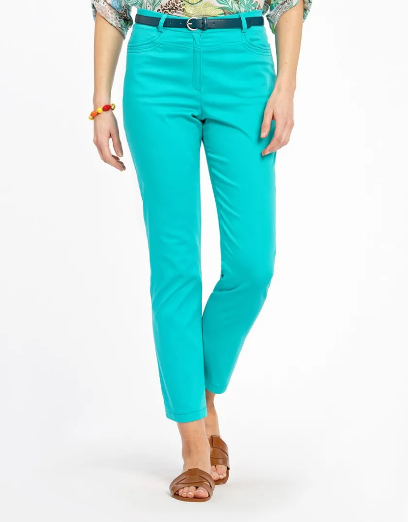 Fashion Pantalon 7/8e vert menthe Ajustés|Pantalons