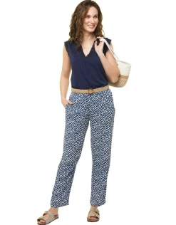 Best Pantalon fluide bleu Larges|Pantalons