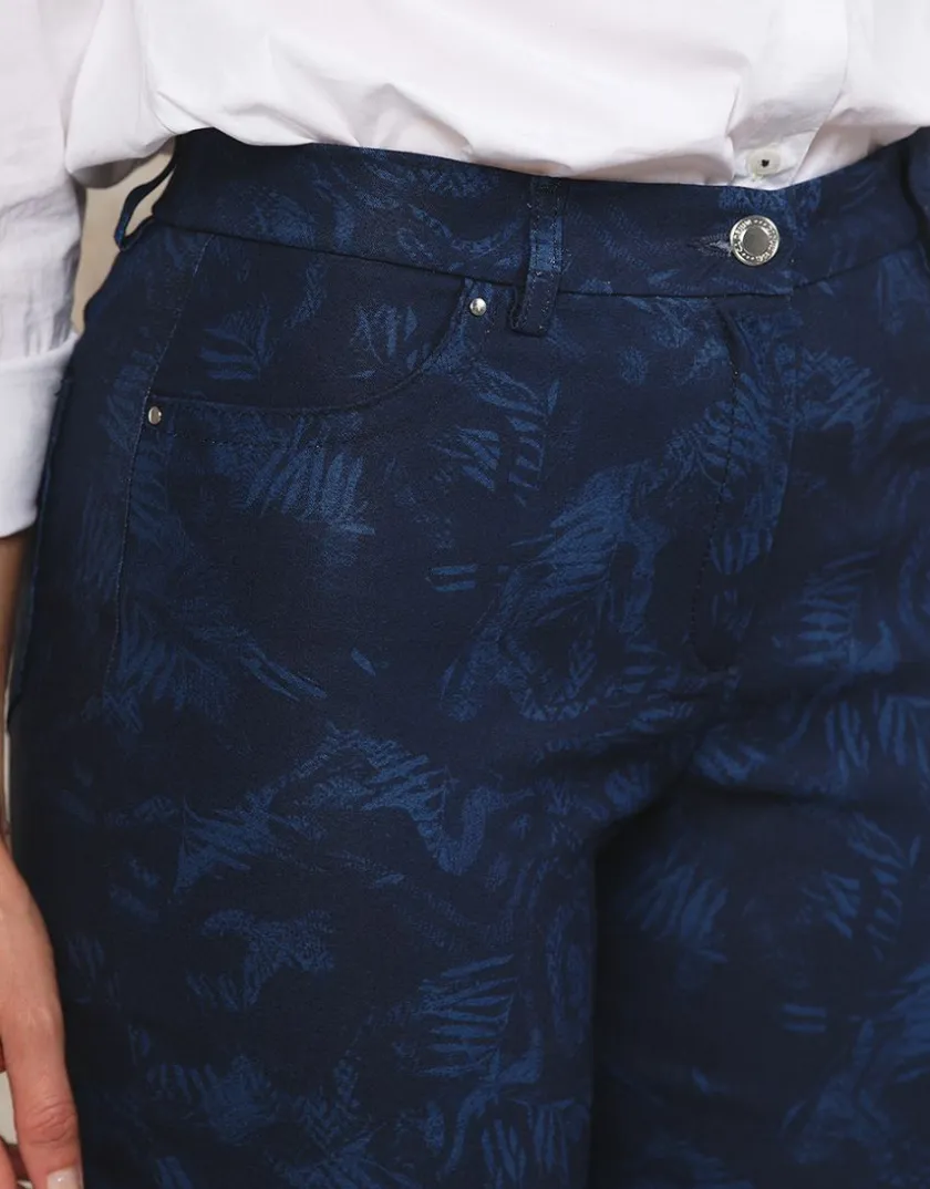 New Pantalon imprimé coton Ajustés|Pantalons
