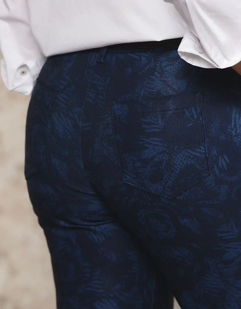 New Pantalon imprimé coton Ajustés|Pantalons