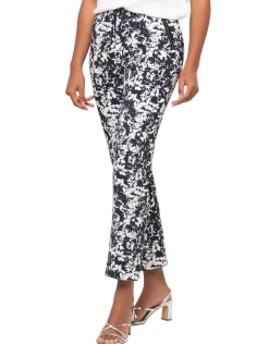 Outlet Pantalon imprimé marine Droits|Pantalons