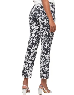 Outlet Pantalon imprimé marine Droits|Pantalons
