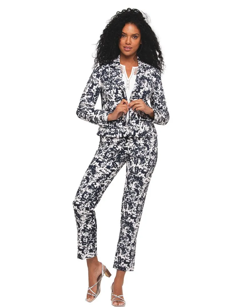 Outlet Pantalon imprimé marine Droits|Pantalons