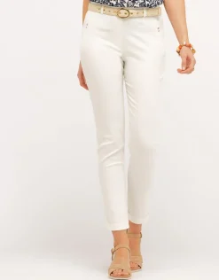 Hot Pantalon jegging écru Slims|Pantalons