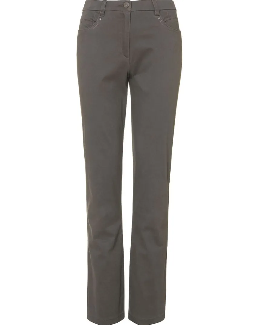 Discount Pantalon kaki en coton Ajustés|Pantalons